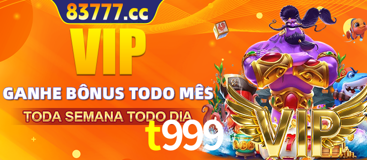 Banner promocional do t999 oferecendo 100% de recompensas adicionais contínuas para quem fizer o login diário (Daily sign-in), com um mascote de coelho.